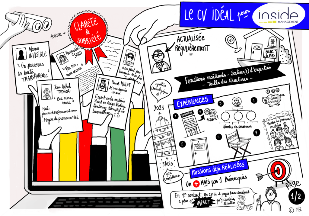 Infographie CV ideal manager Management de Transition